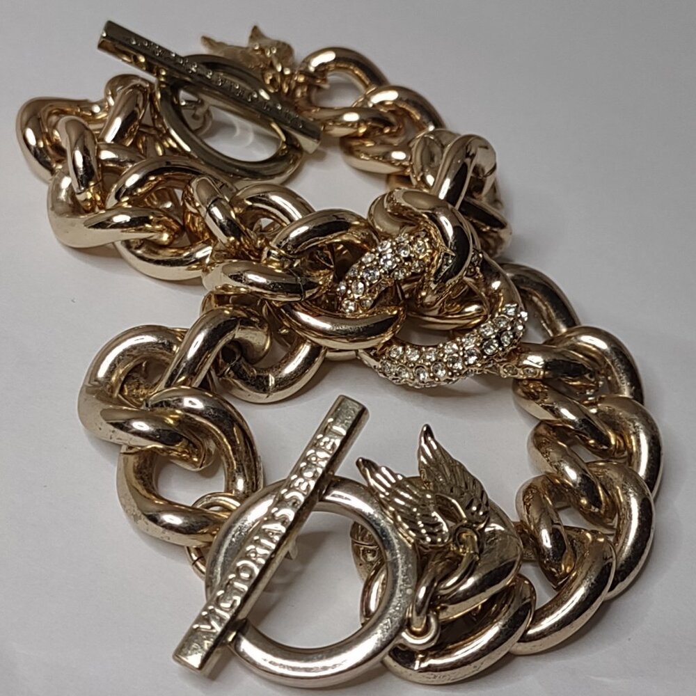 Lot Of 2 Victoria's Secret Heavy Chain Bracelets
